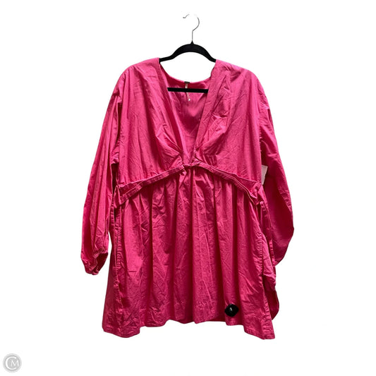 Top Short Sleeve By Free People In Pink, Size: L