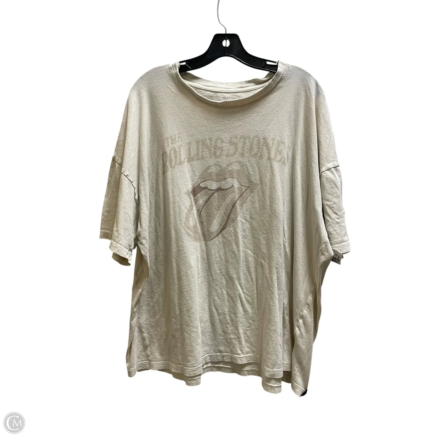 Top Short Sleeve Basic By American Eagle In Tan, Size: Xxl