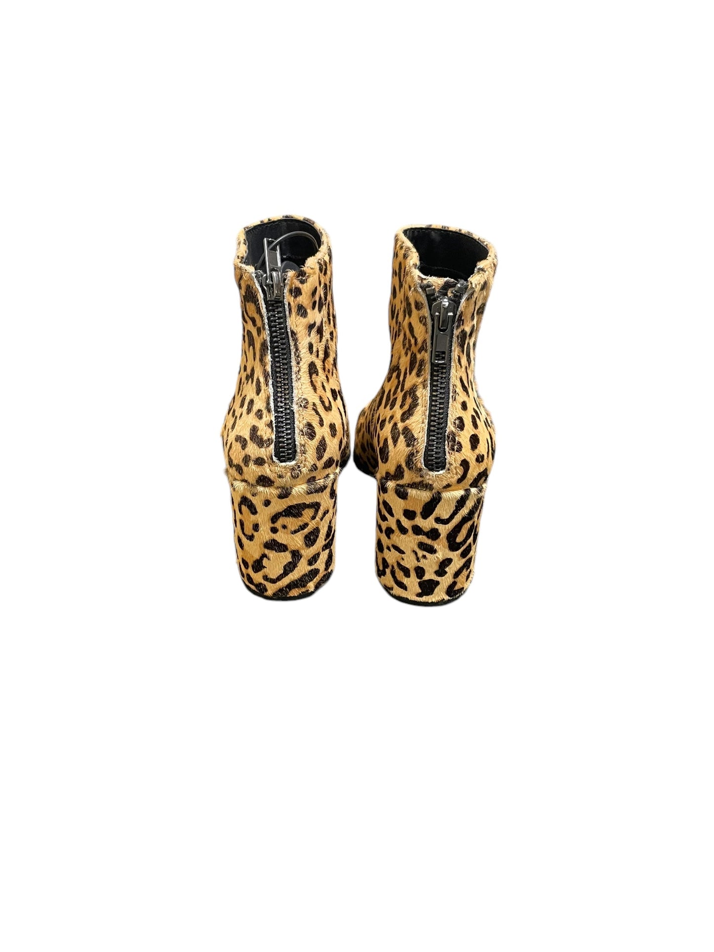 Boots Ankle Heels By Steve Madden In Animal Print, Size: 8