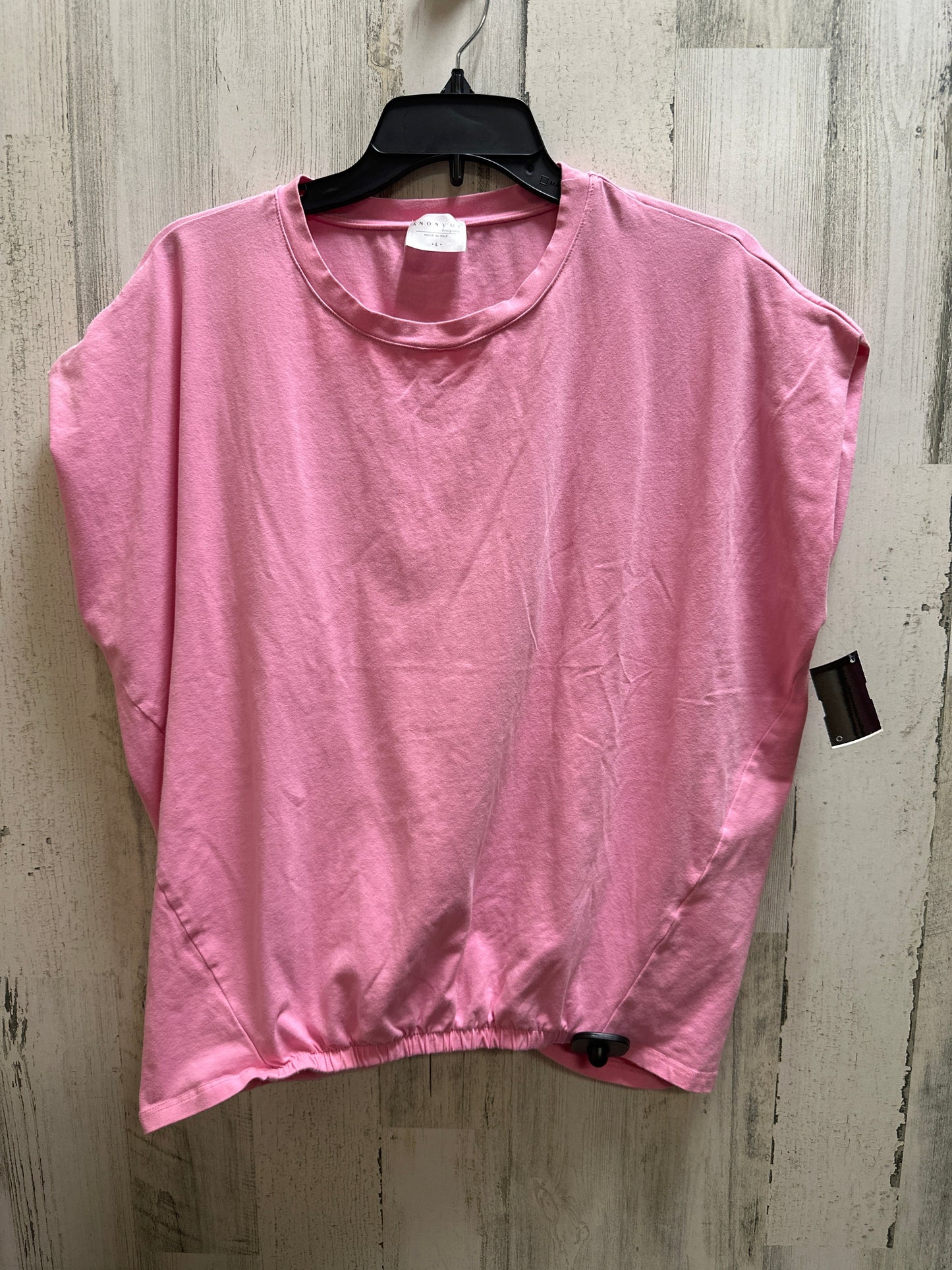 Pink Top Short Sleeve Clothes Mentor, Size L