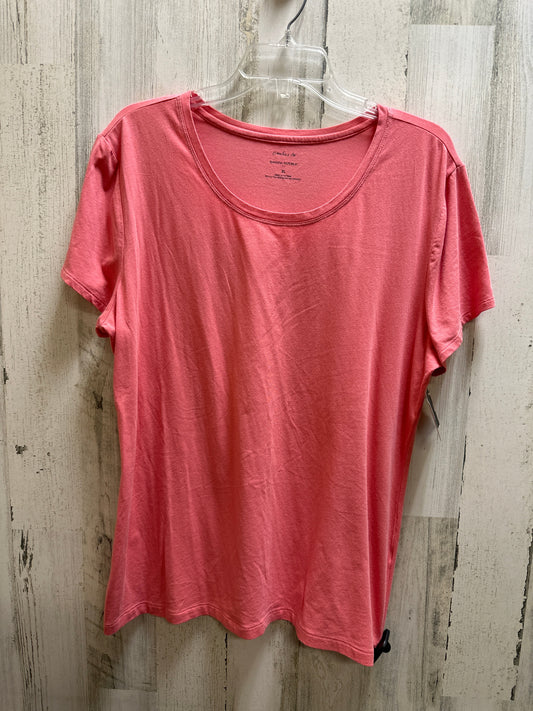 Pink Top Short Sleeve Clothes Mentor, Size Xl