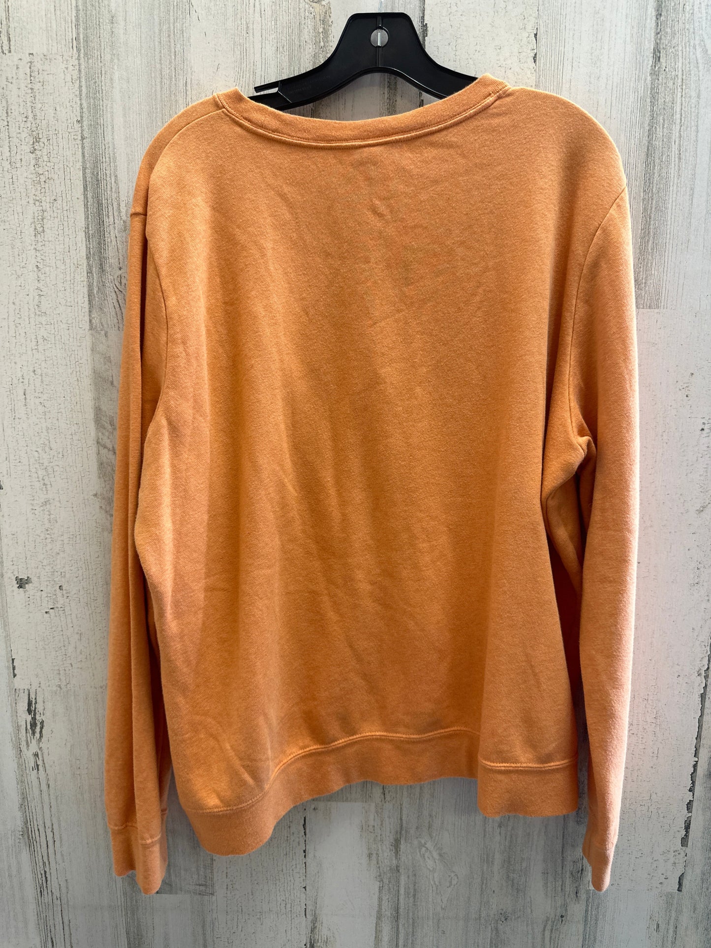 Orange Athletic Sweatshirt Crewneck Nike Apparel, Size Xl