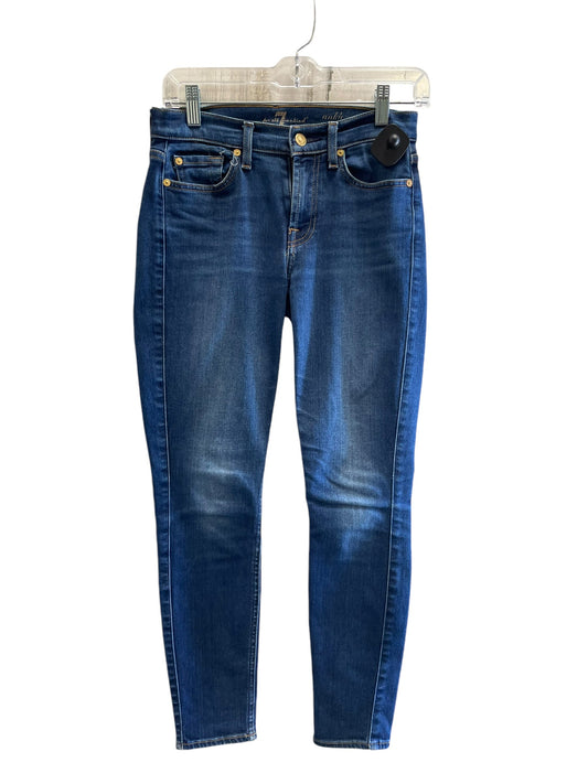 Jeans Skinny By 7 For All Mankind In Blue Denim, Size: 0