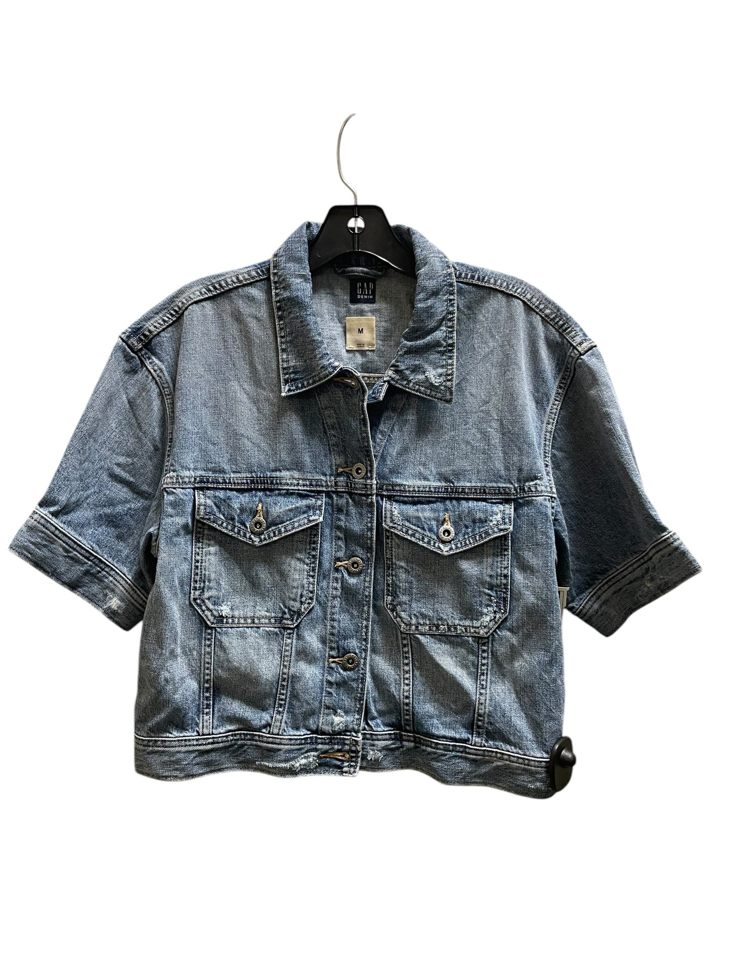 Jacket Denim By Gap In Blue Denim, Size: M