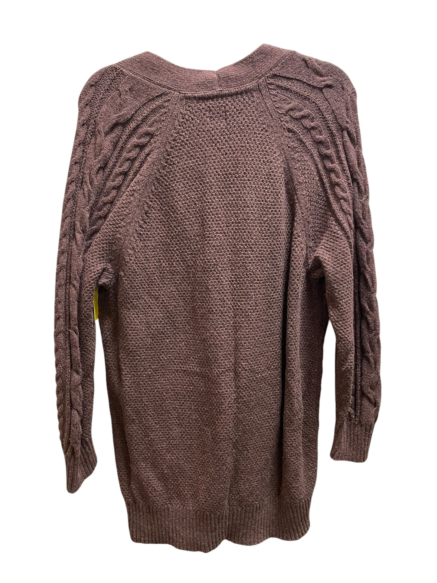 Sweater Cardigan By Gap In Brown, Size: S