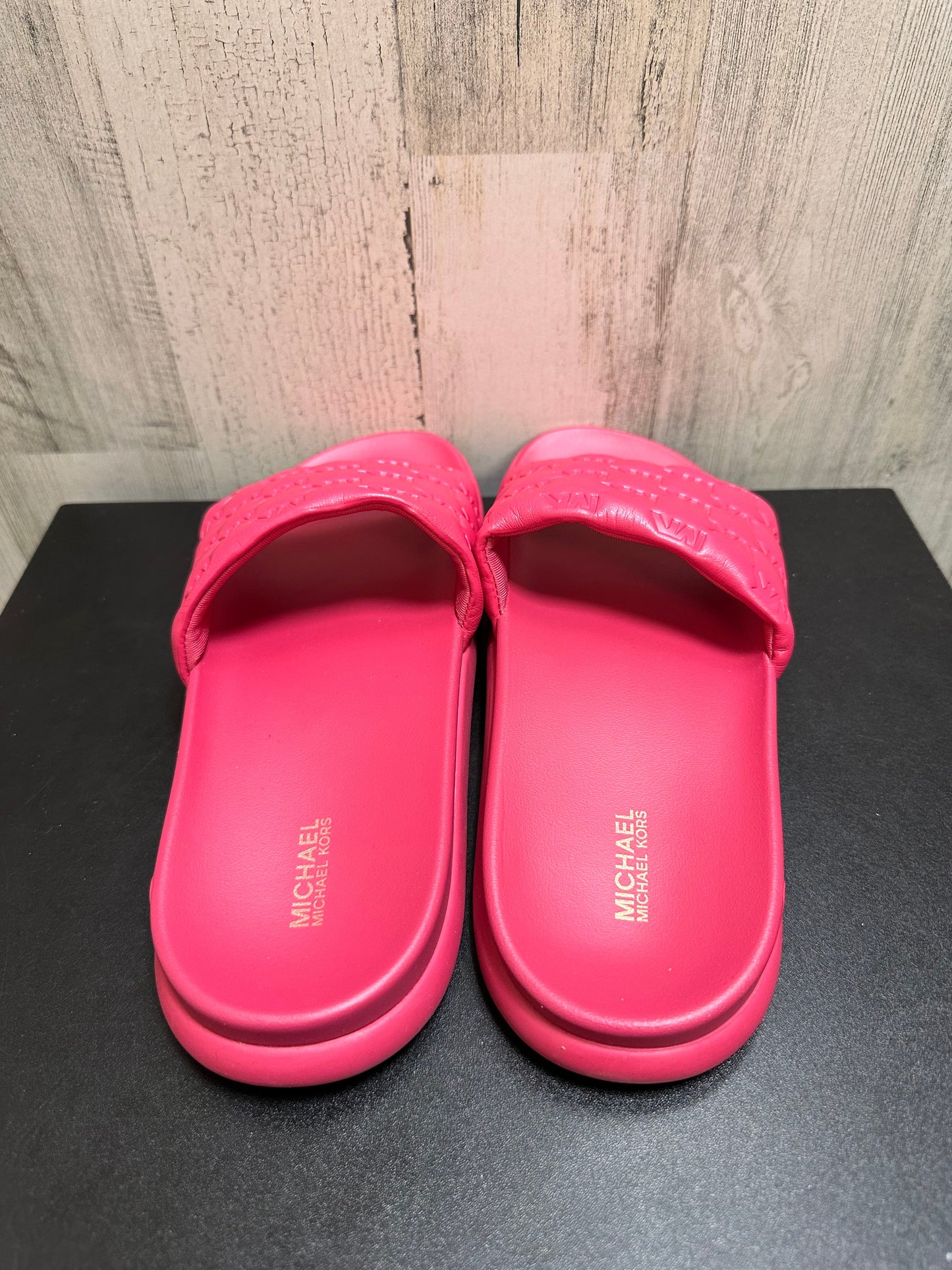 Pink Sandals Flats Michael By Michael Kors, Size 10