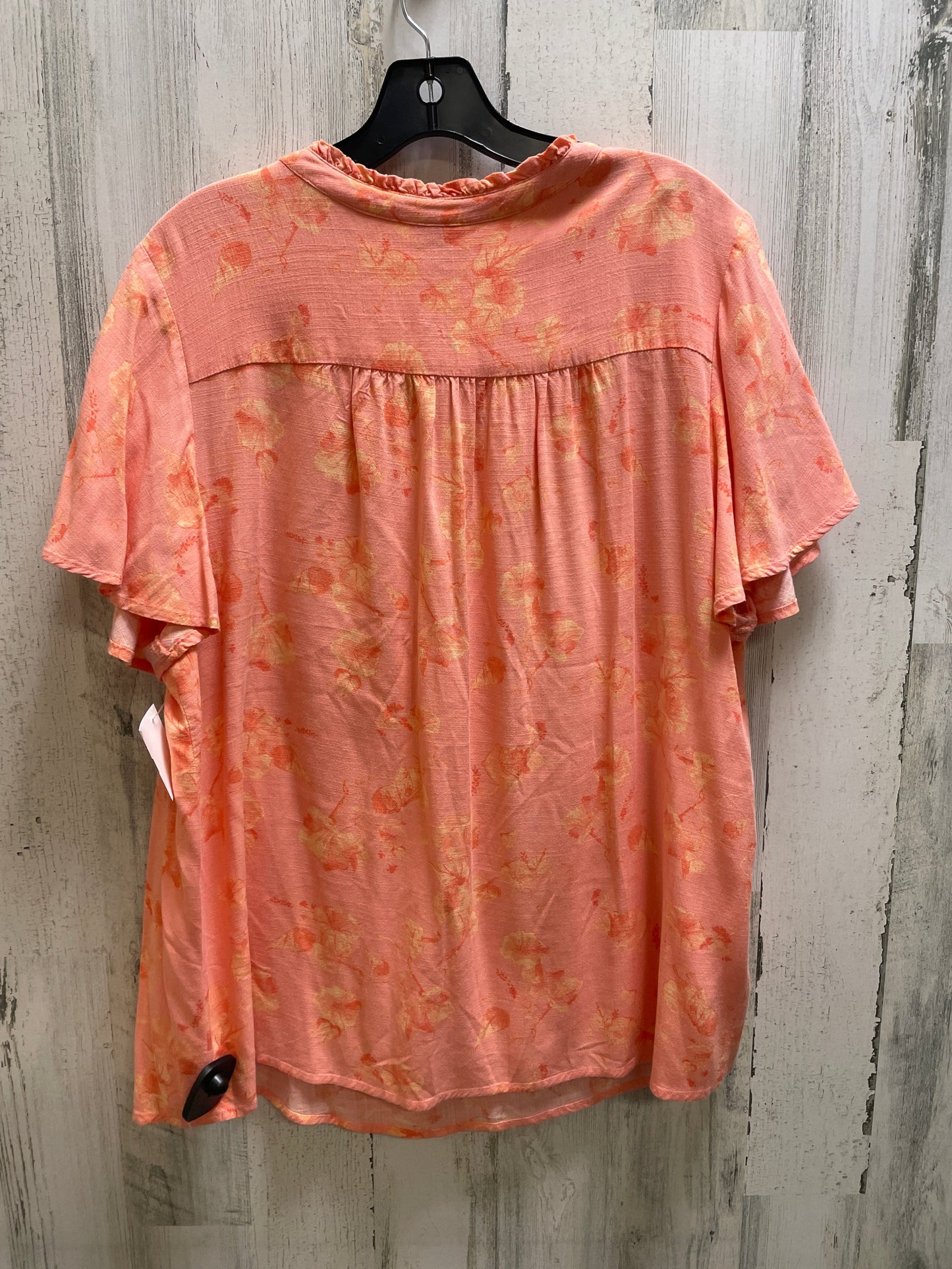 Orange Top Short Sleeve Ava & Viv, Size 1x