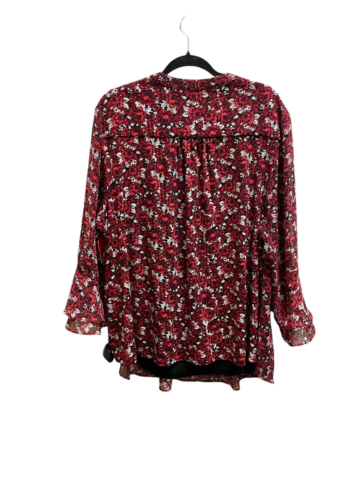 Top Long Sleeve By Charter Club In Red, Size: 3x