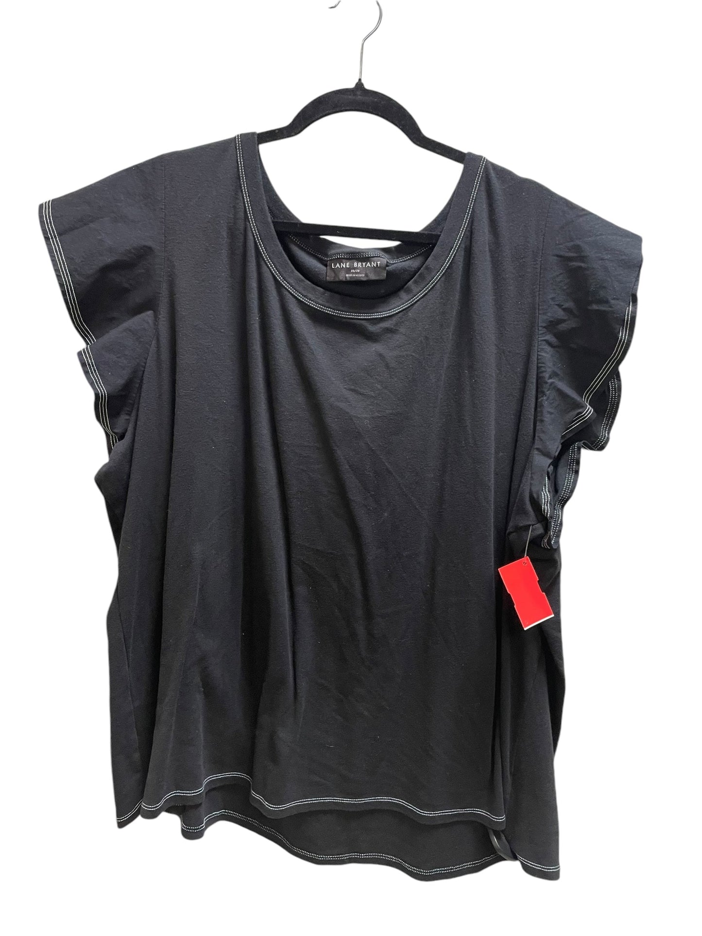 Top Short Sleeve By Lane Bryant In Black, Size: 4x