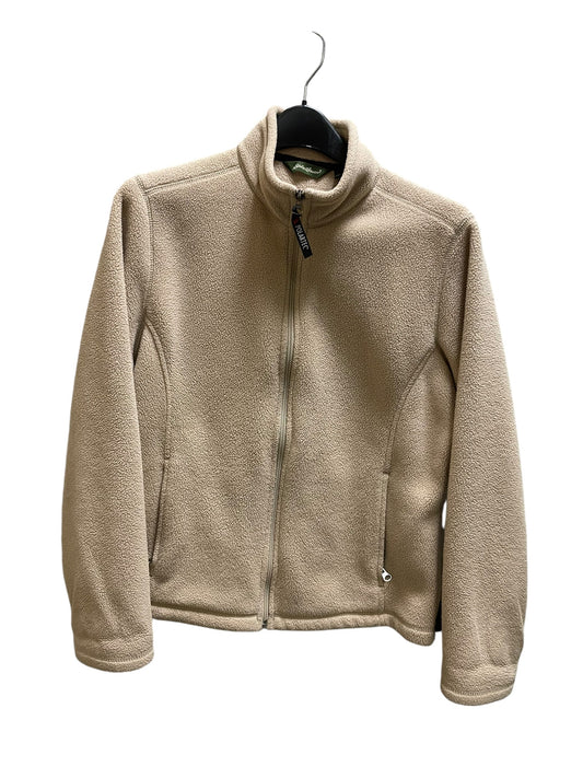 Jacket Fleece By Eddie Bauer In Tan, Size: L