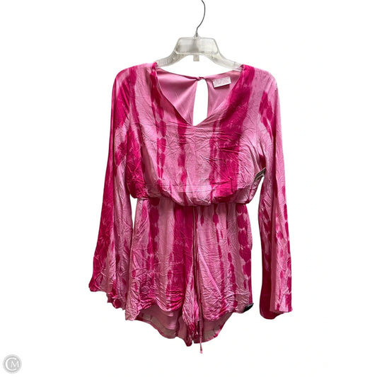 Romper By Pink Lily In Pink, Size: Xs