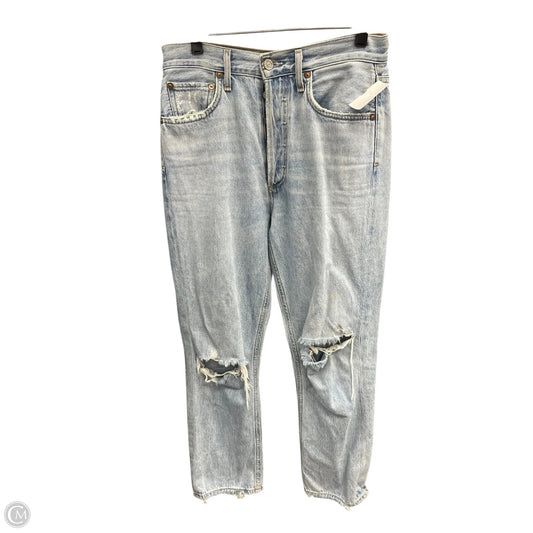 Jeans Straight By Agolde In Blue Denim, Size: 2