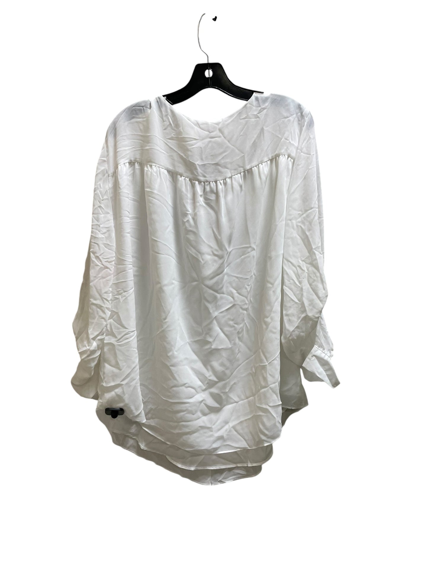 Top Long Sleeve By Calvin Klein In White, Size: 2x