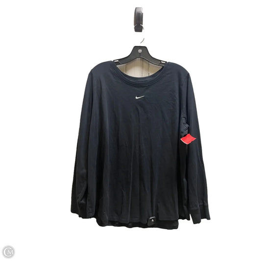 Top Long Sleeve By Nike Apparel In Black, Size: 2x