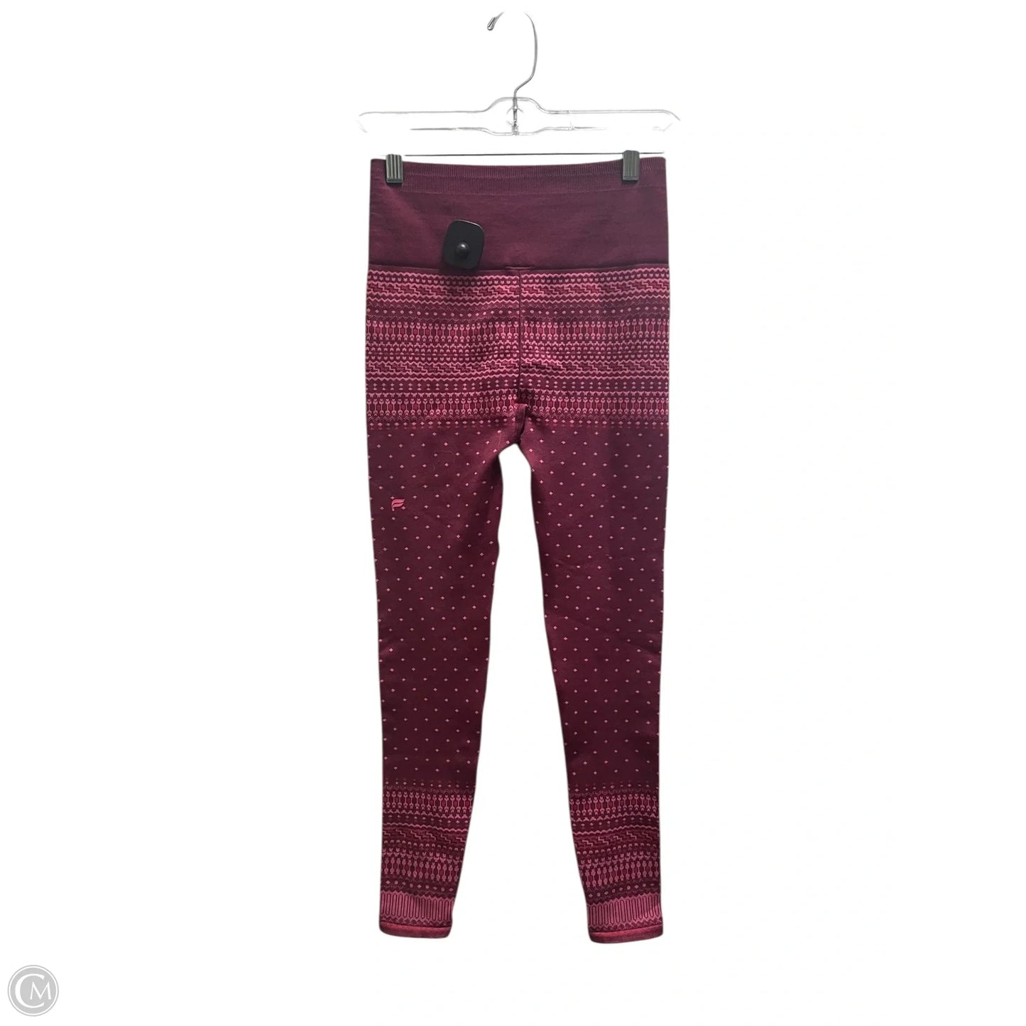 Athletic Leggings By Fabletics In Maroon, Size: S