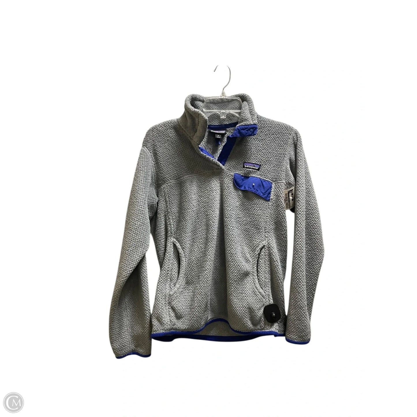 Sweatshirt Collar By Patagonia In Grey, Size: M