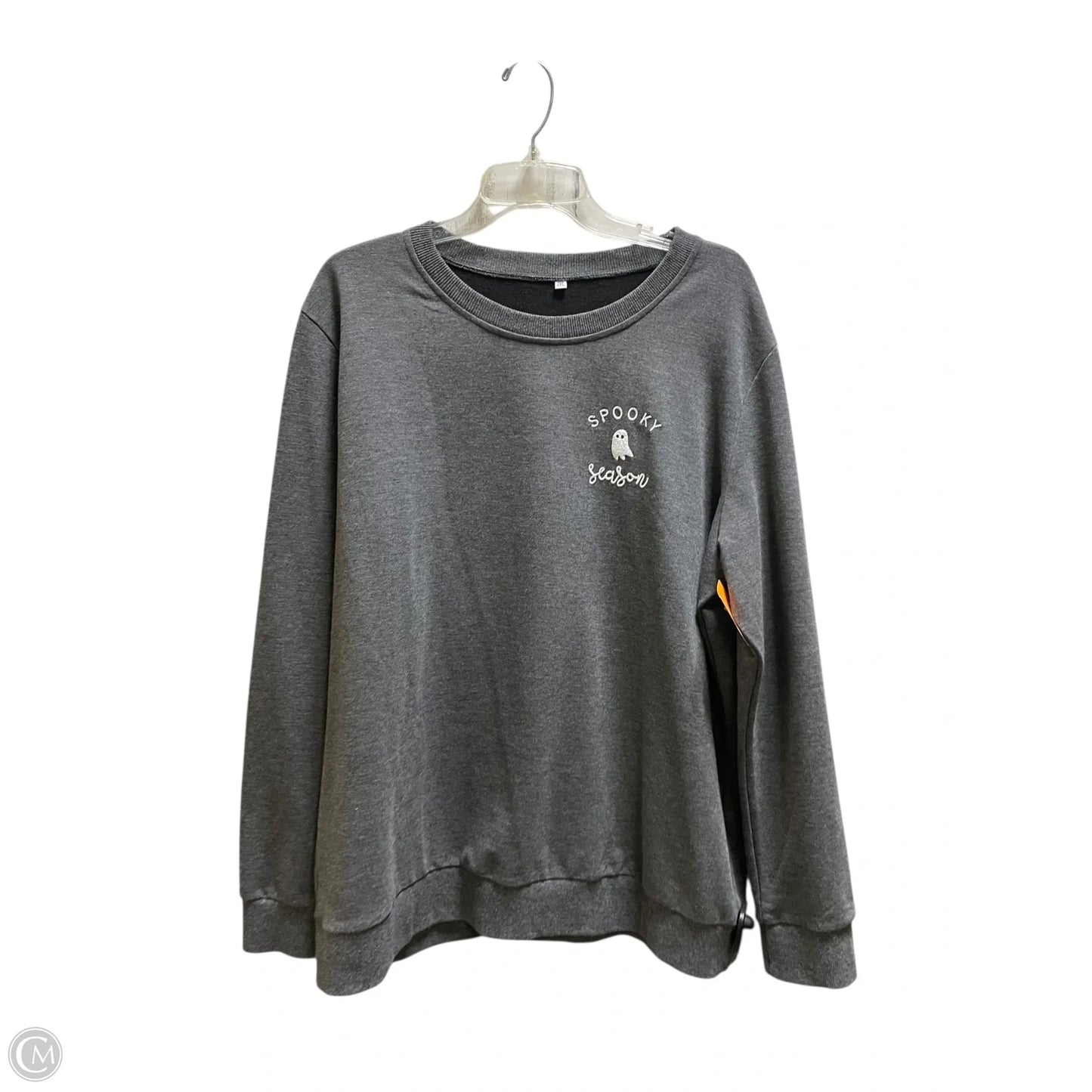 Sweatshirt Crewneck By Clothes Mentor In Grey, Size: 2x