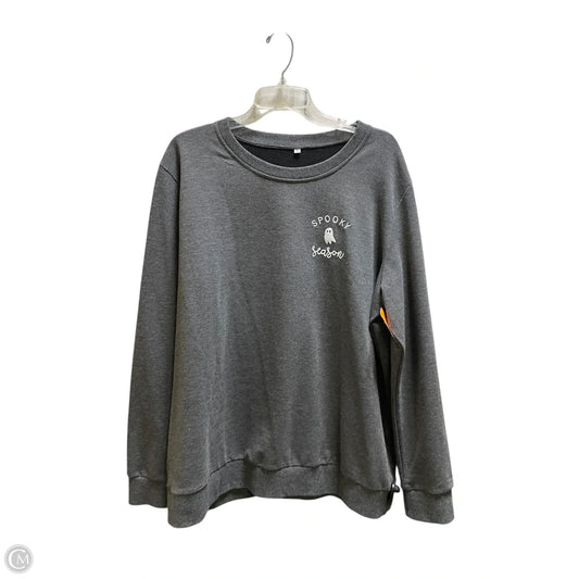 Sweatshirt Crewneck By Clothes Mentor In Grey, Size: 2x
