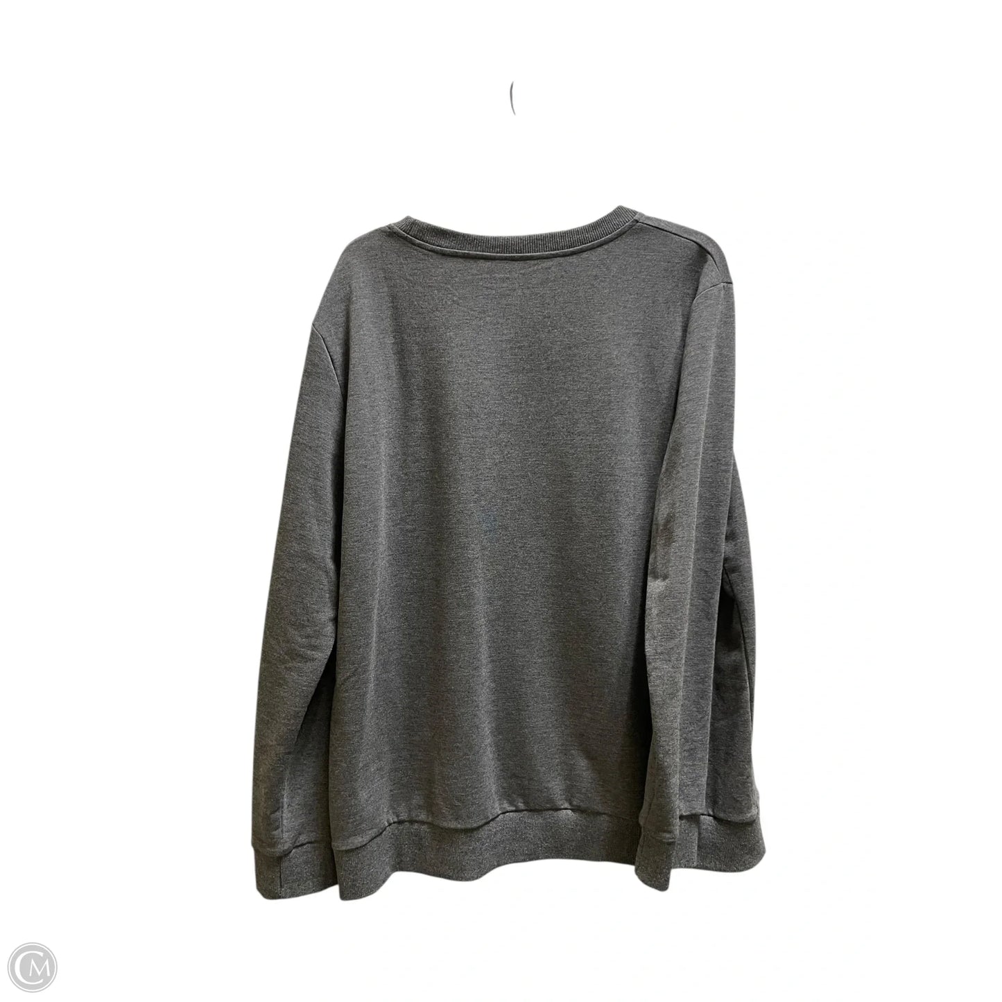 Sweatshirt Crewneck By Clothes Mentor In Grey, Size: 2x