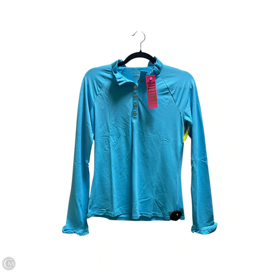 Top Long Sleeve Designer By Lilly Pulitzer In Blue, Size: S