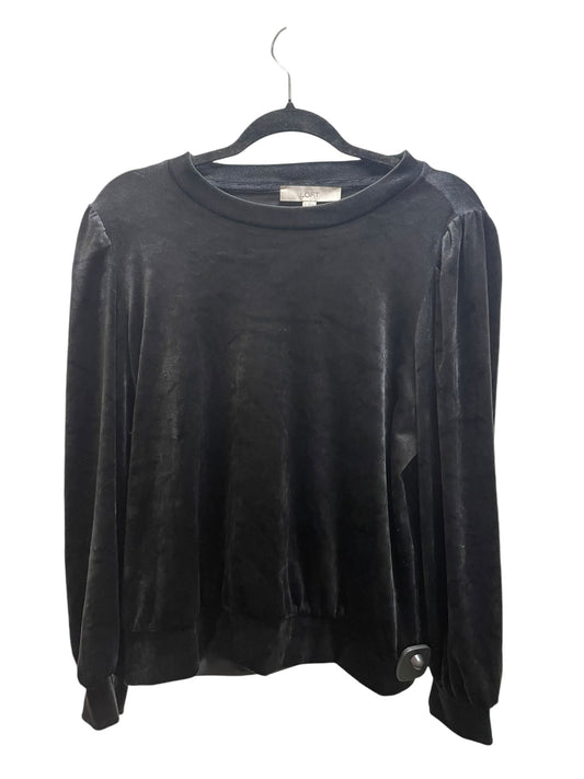 Top Long Sleeve By Loft In Black, Size: M