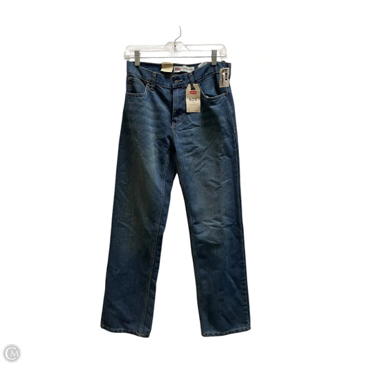 Jeans Straight By Levis In Blue Denim, Size: 16
