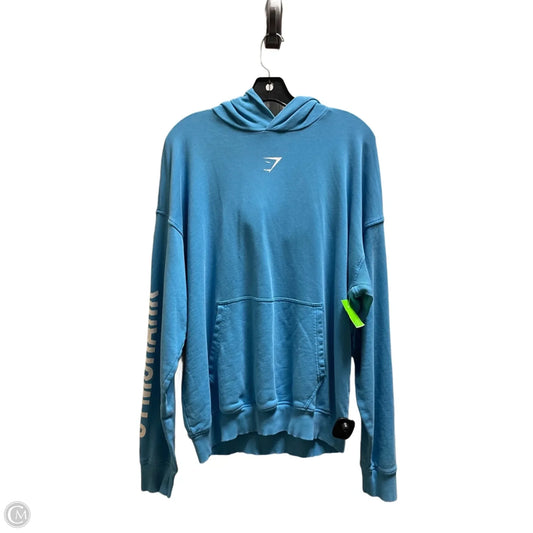 Athletic Sweatshirt Hoodie By Gym Shark In Blue, Size: Xs
