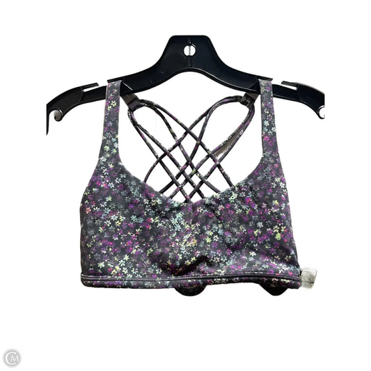 Athletic Bra By Lululemon In Floral Print, Size: 6