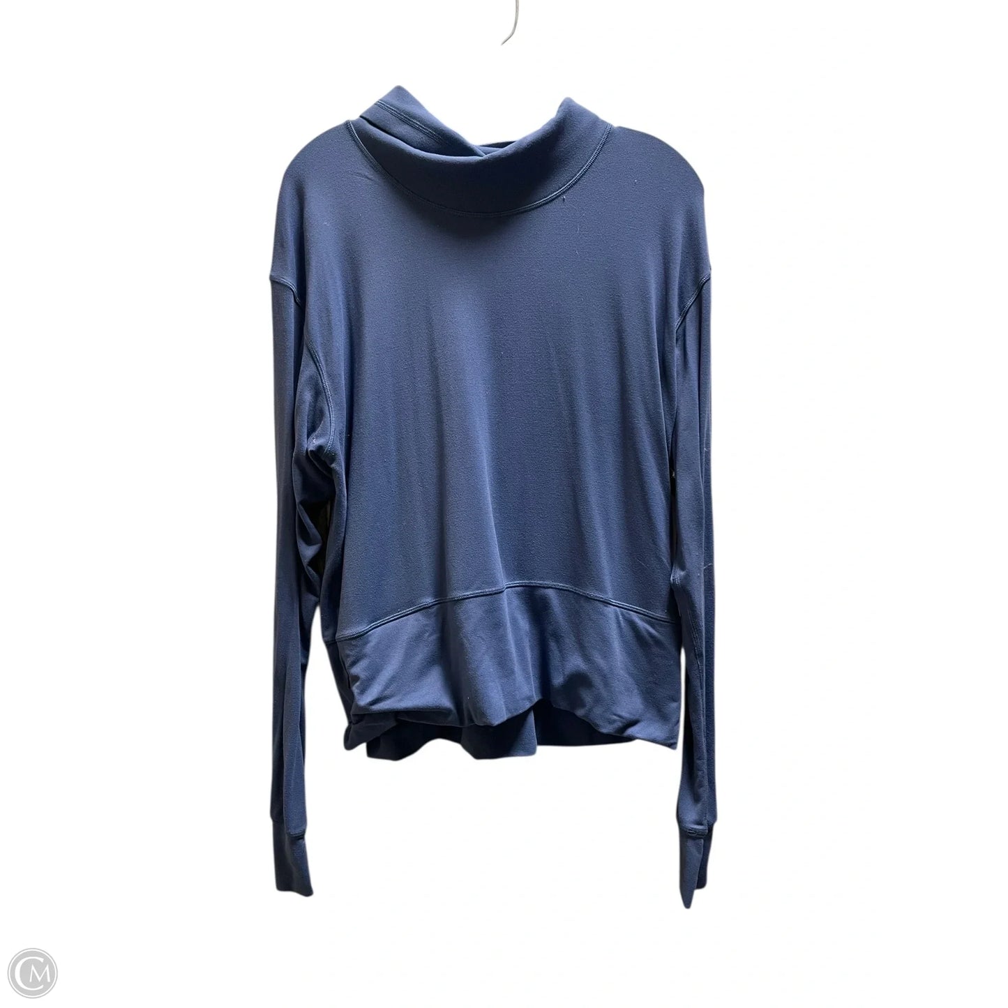 Athletic Top Long Sleeve Collar By Lululemon In Blue, Size: 12