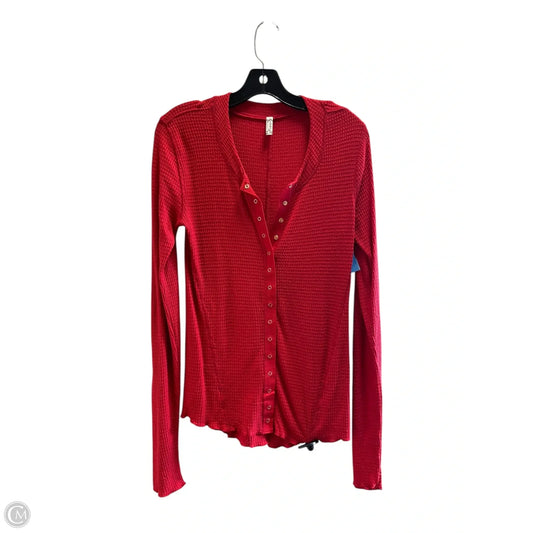 Top Long Sleeve By Free People In Red, Size: Xl