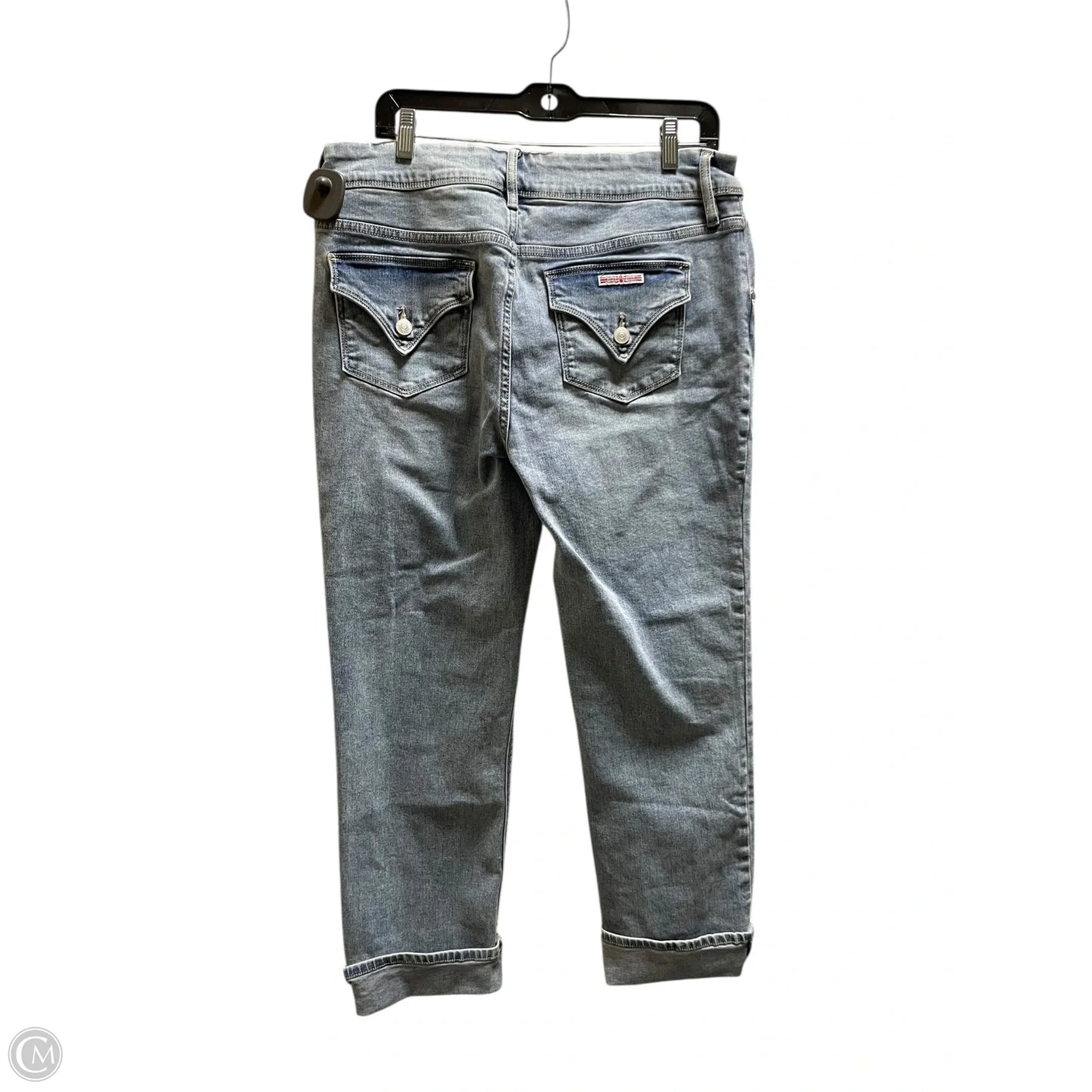Jeans Straight By Hudson In Blue Denim, Size: 12
