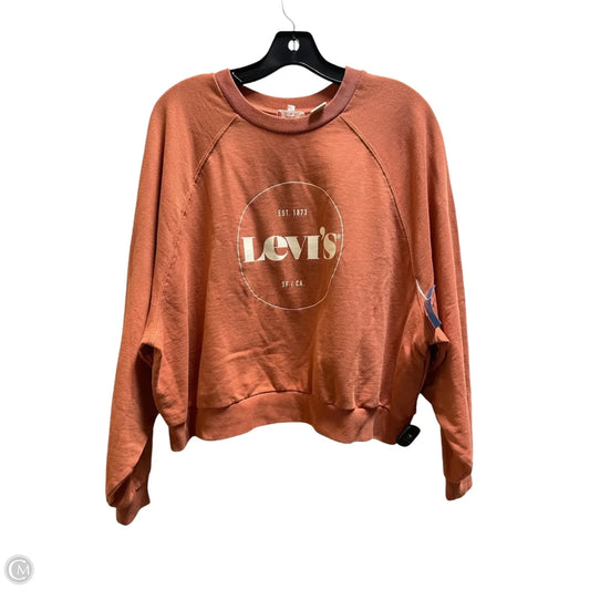 Sweatshirt Crewneck By Levis In Orange, Size: Xl