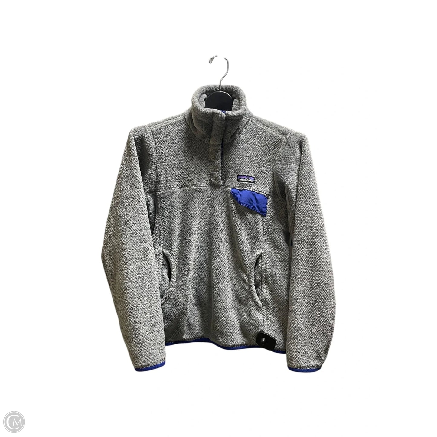 Sweatshirt Collar By Patagonia In Grey, Size: S