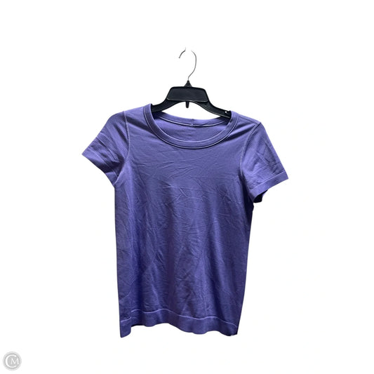 Athletic Top Short Sleeve By Lululemon In Purple, Size: S
