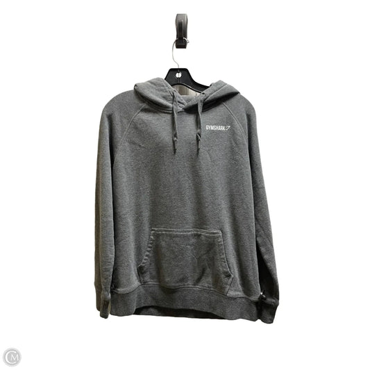 Athletic Sweatshirt Hoodie By Gym Shark In Grey, Size: M