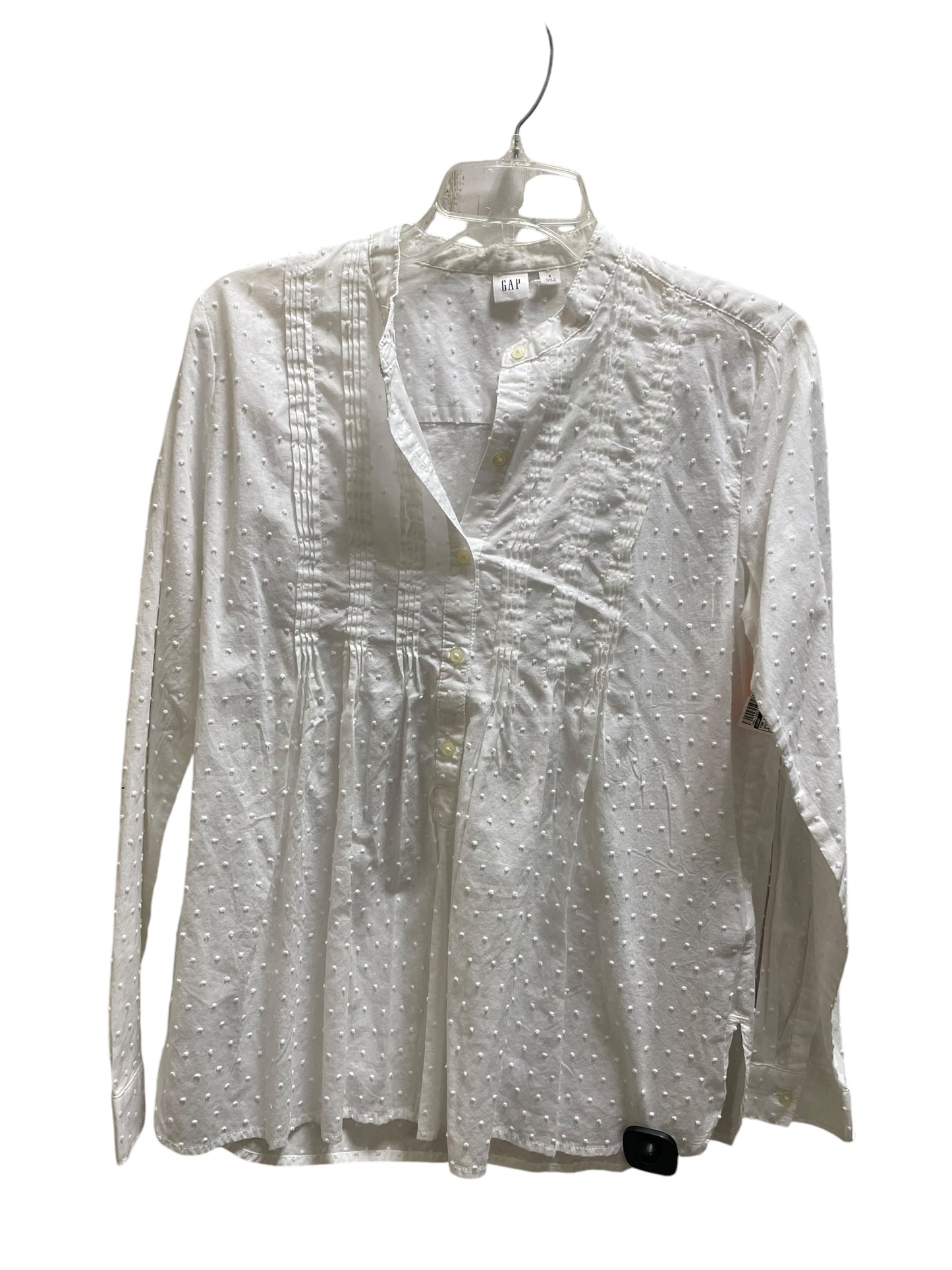 Top Long Sleeve By Gap In White, Size: S