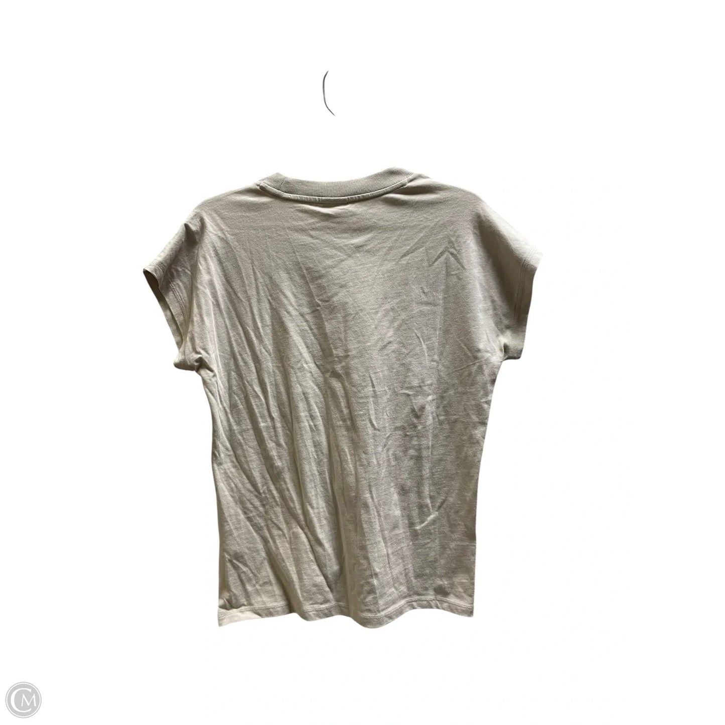 Athletic Top Short Sleeve By Adidas In Tan, Size: L