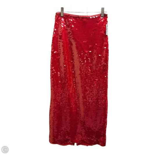 Skirt Midi By Zara In Red, Size: Xs