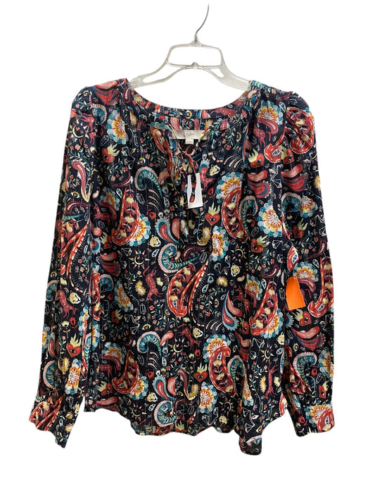 Top Long Sleeve By Loft In Multi-colored, Size: Xl