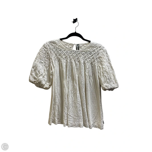 Top Short Sleeve By Anthropologie In Striped Pattern, Size: L