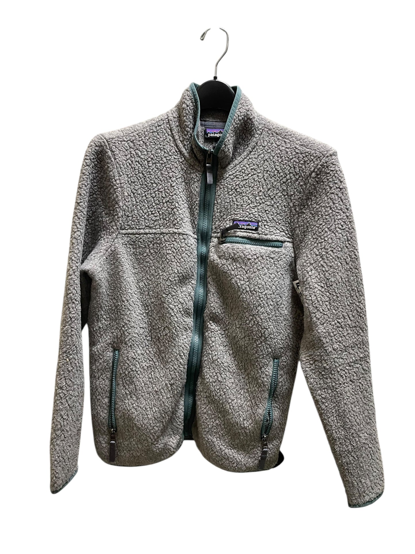 Jacket Fleece By Patagonia In Grey, Size: M