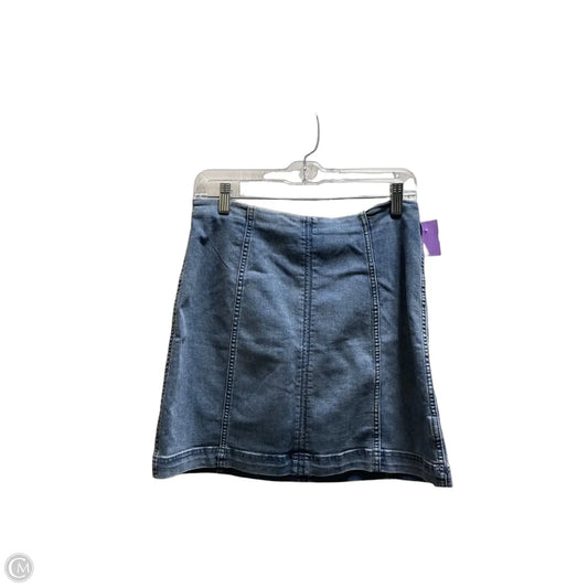 Skirt Mini & Short By Free People In Blue Denim, Size: 12