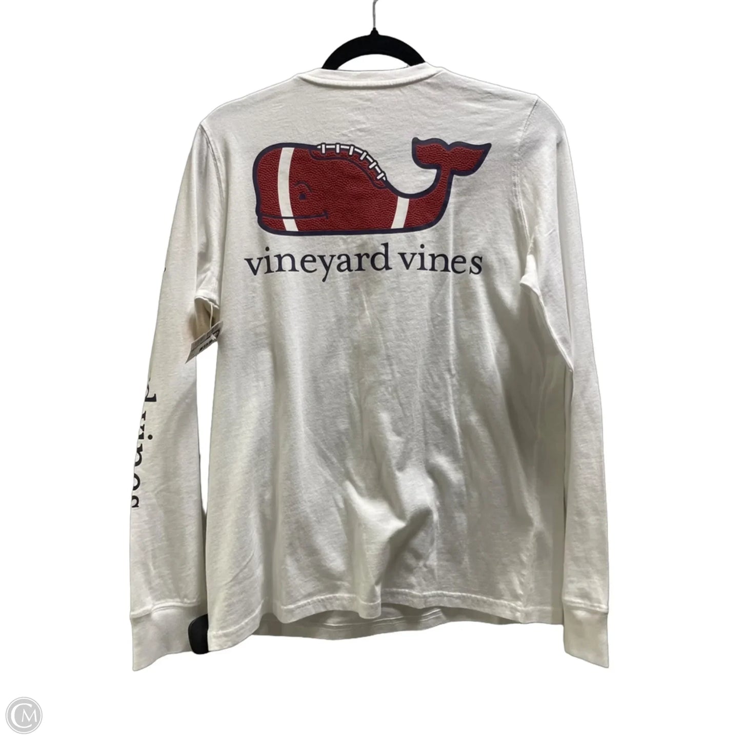 Top Long Sleeve By Vineyard Vines In White, Size: M