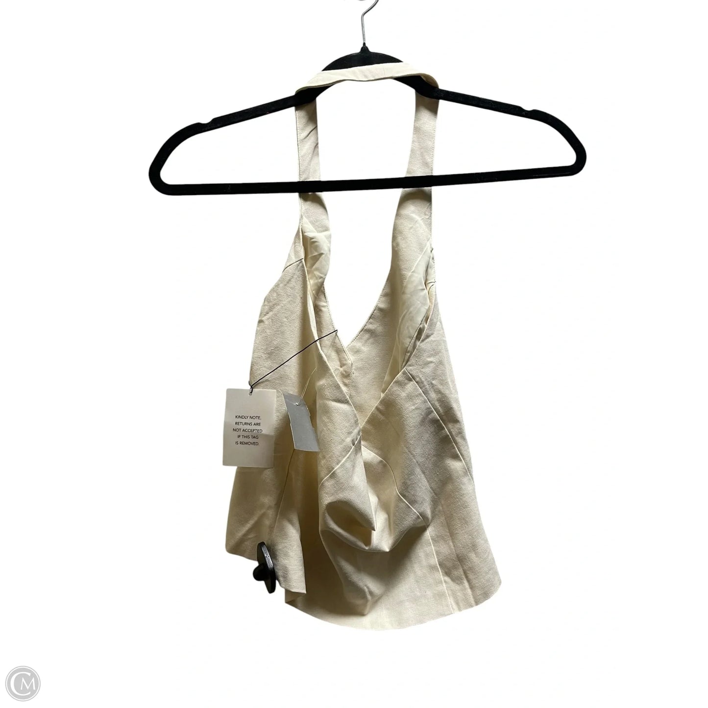 Top Sleeveless By Clothes Mentor In Cream, Size: Xs
