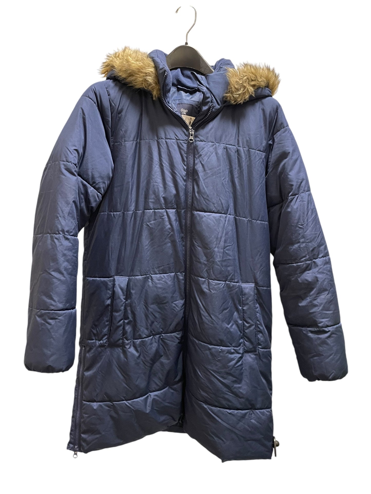 Coat Puffer & Quilted By Gap In Navy, Size: M