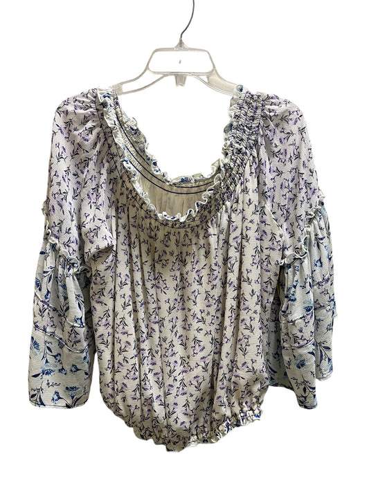 Top Long Sleeve By Free People In Floral Print, Size: M