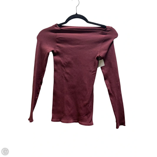Top Long Sleeve By Free People In Maroon, Size: M