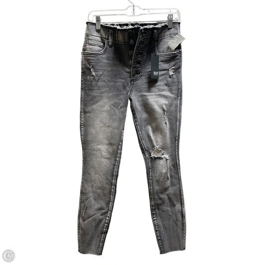 Jeans Straight By Kut In Black Denim, Size: 4