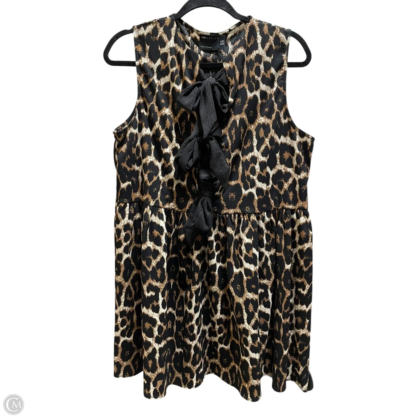 Dress Casual Short By Asos In Animal Print, Size: M