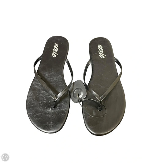 Sandals Flip Flops By Aerie In Black, Size: 8